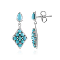 Sleeping Beauty Turquoise Silver Earrings