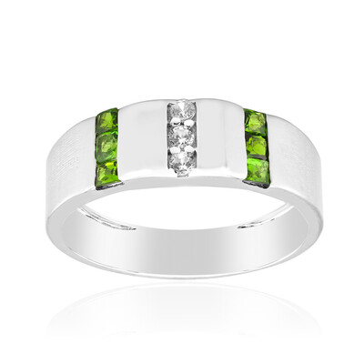 Russian Diopside Silver Ring