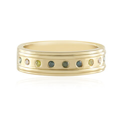 I2 Yellow Diamond Silver Ring