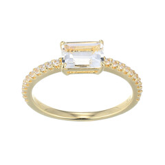 White Topaz Silver Ring