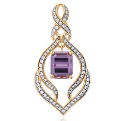 18K Pink Diaspore Gold Pendant (AMAYANI)