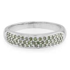 Fancy Diamond Silver Ring