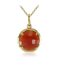 Red Onyx Silver Necklace