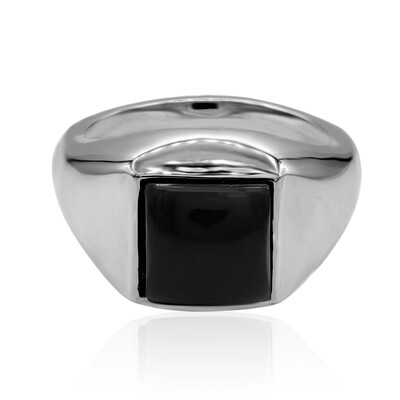 Black Onyx Silver Ring