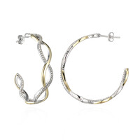 White Topaz Silver Earrings (Adela Silber)