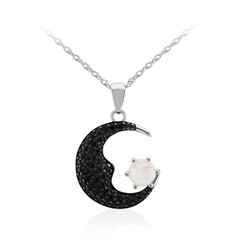 Rainbow Moonstone Silver Necklace