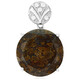 Dinosaur Bone Silver Pendant