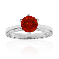 Mexican Fire Opal Platinum Ring
