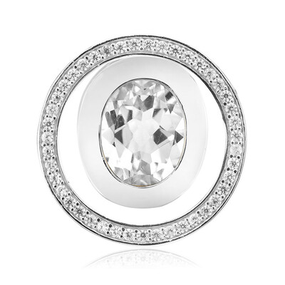 White Topaz Silver Pendant (MONOSONO COLLECTION)