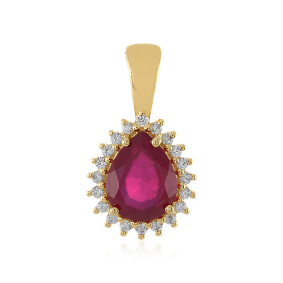 9K Madagascar Ruby Gold Pendant