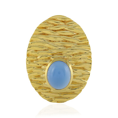 Blue Chalcedony Silver Pendant (MONOSONO COLLECTION)