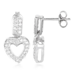 White Topaz Silver Earrings
