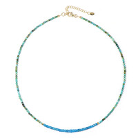 Neon Blue Apatite Silver Necklace
