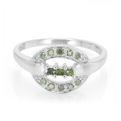 Fancy Diamond Silver Ring