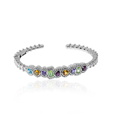Rhodolite Silver Bangle (Dallas Prince Designs)