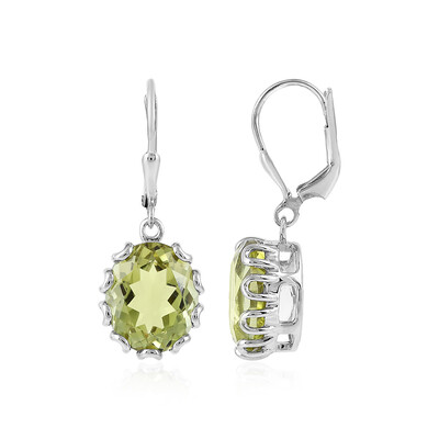 Lemon Quartz Silver Earrings