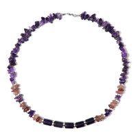 Amethyst Silver Necklace (Riya)