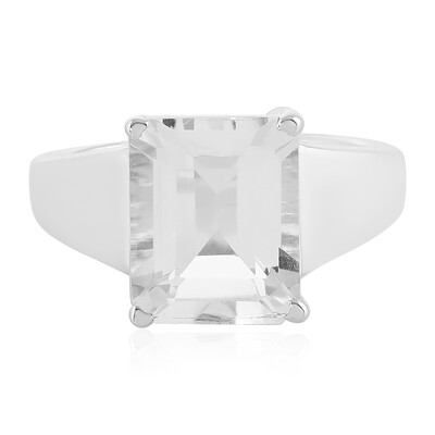 White Quartz Silver Ring