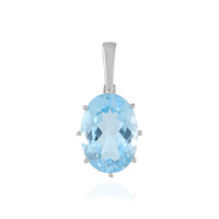 Sky Blue Topaz Silver Pendant