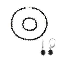 Black Onyx Silver Set