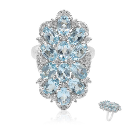Sky Blue Topaz Silver Ring
