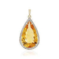 9K Madeira Citrine Gold Pendant