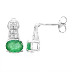 Bahia Emerald Silver Earrings