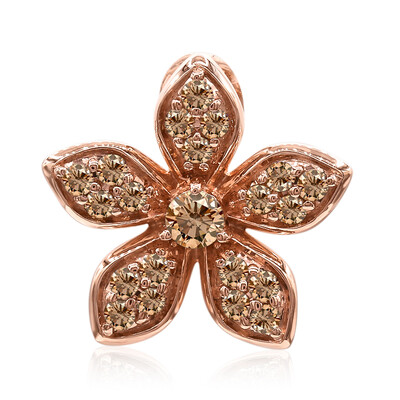 9K SI1 Argyle Rose De France Diamond Gold Pendant (Annette)