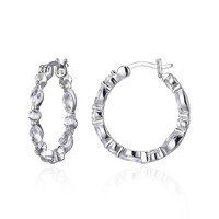 White Topaz Silver Earrings