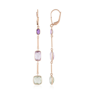 Rose de France Amethyst Silver Earrings (KM by Juwelo)