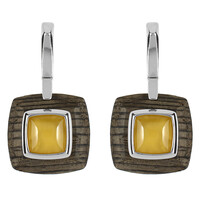 Black Oak Silver Earrings