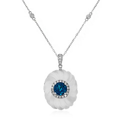14K London Blue Topaz Gold Necklace (CIRARI)