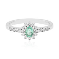Colombian Emerald Silver Ring