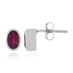 Madagascar Ruby Silver Earrings