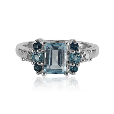 Sky Blue Topaz Silver Ring