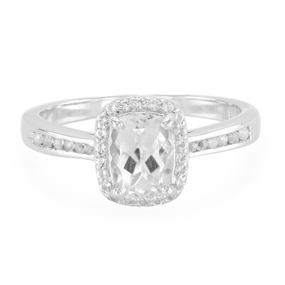 Goshenite Silver Ring