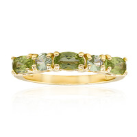 Burmese Peridot Silver Ring