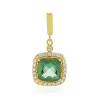 Belgian Teal Fluorite Silver Pendant