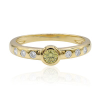 9K VS1 Yellow Diamond Gold Ring