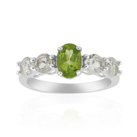 Burmese Peridot Silver Ring