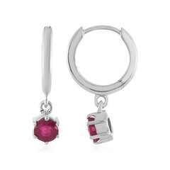 Madagascar Ruby Silver Earrings