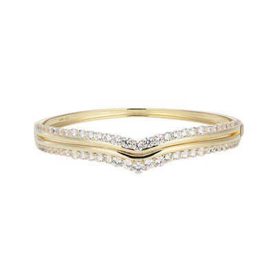 Zircon Silver Bangle (Adela Silber)