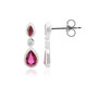 Bemainty Ruby Silver Earrings