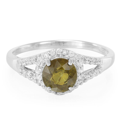 Cuprian Tourmaline Silver Ring