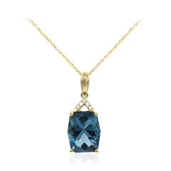 10K London Blue Topaz Gold Necklace