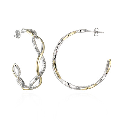White Topaz Silver Earrings (Adela Silber)