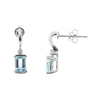 14K AAA Brazilian Aquamarine Gold Earrings (CIRARI)
