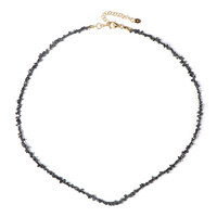 Black Diamond Silver Necklace