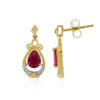 Madagascar Ruby Silver Earrings