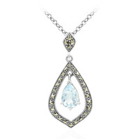 Sky Blue Topaz Silver Necklace